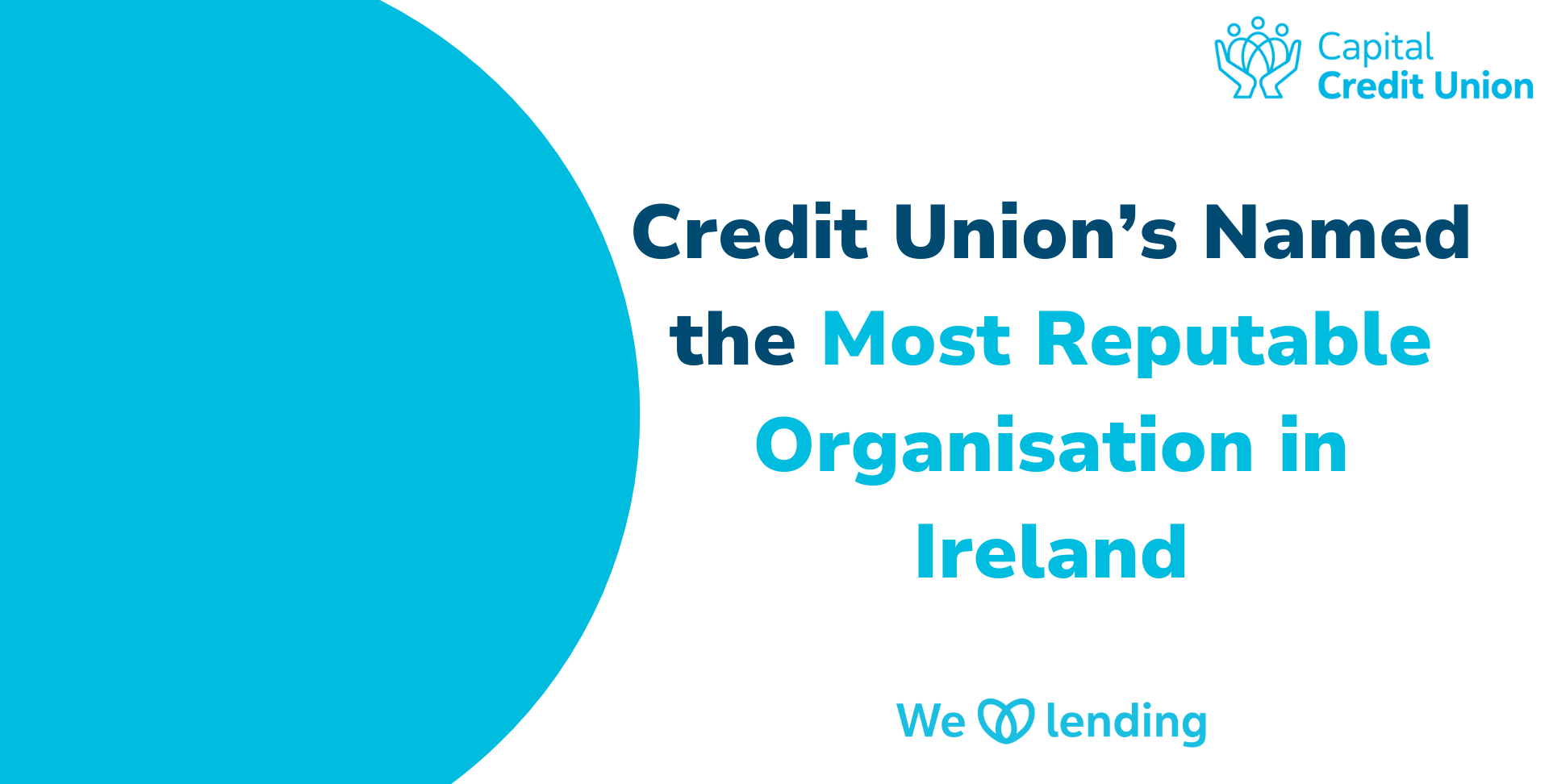 Credit Union’s Named the Most Reputable Organisations in Ireland