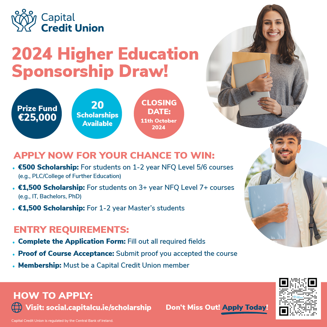 Unlock Your Future with Capital Credit Union’s 2024 Higher Education Scholarship Draw