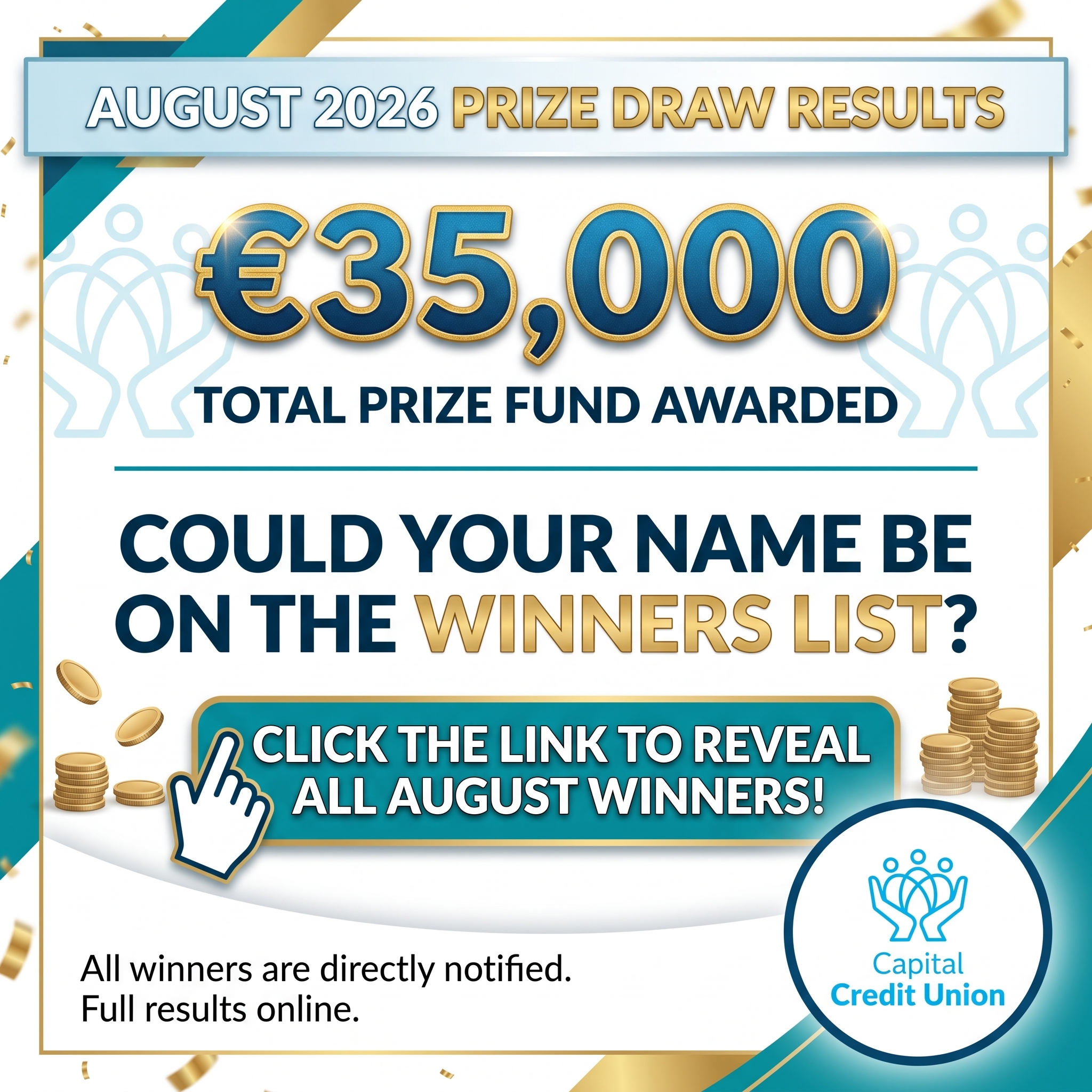 August 2026 Member Prize Draw: €35,000 in Prizes Awarded!