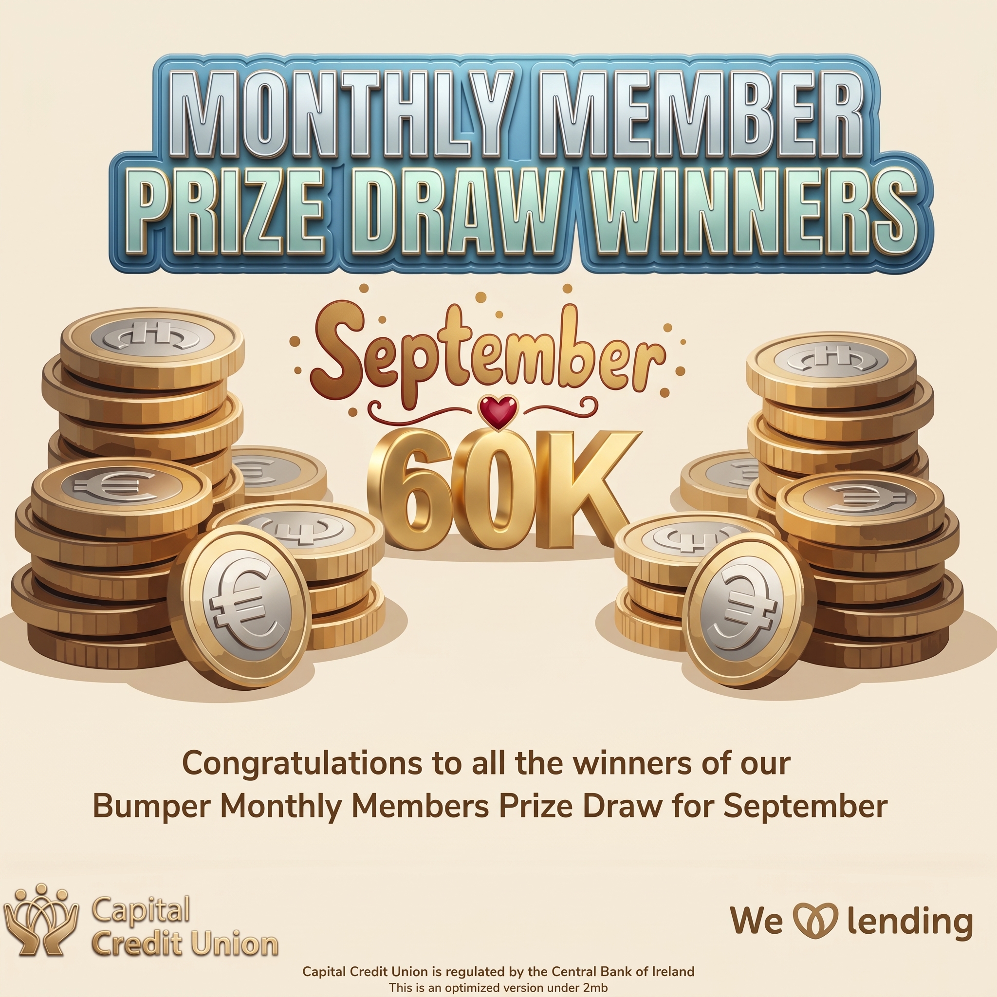 🎉 SEPTEMBER BUMPER DRAW RESULTS ARE IN! 🎉